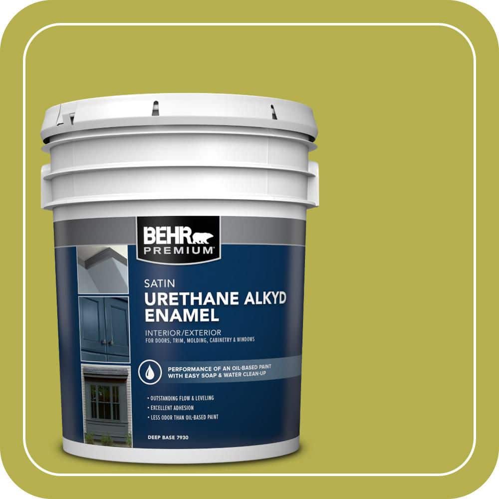 BEHR PREMIUM 5 gal. #P350-6 Laser Urethane Alkyd Satin Enamel Interior/Exterior Paint