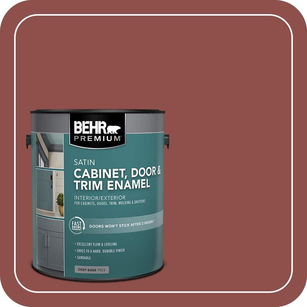 BEHR PREMIUM 1 gal. #S140-6 Moroccan Ruby Satin Enamel Interior/Exterior Cabinet, Door & Trim Paint