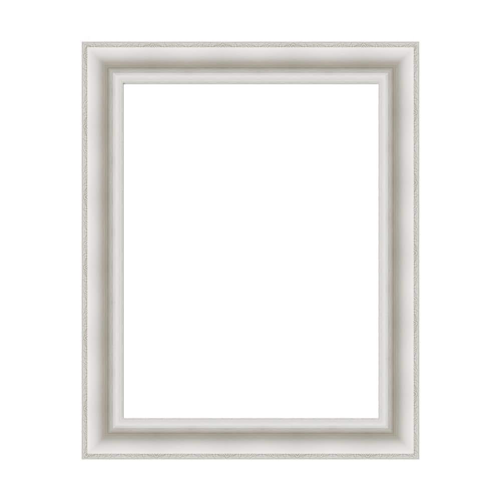 Amanti Art Mirror Makeover Parlor White 25.25 in. W x 31.25 in. H Bathroom Mirror Frame Border Kit-Fits a 24 x 30 Mirror (1)