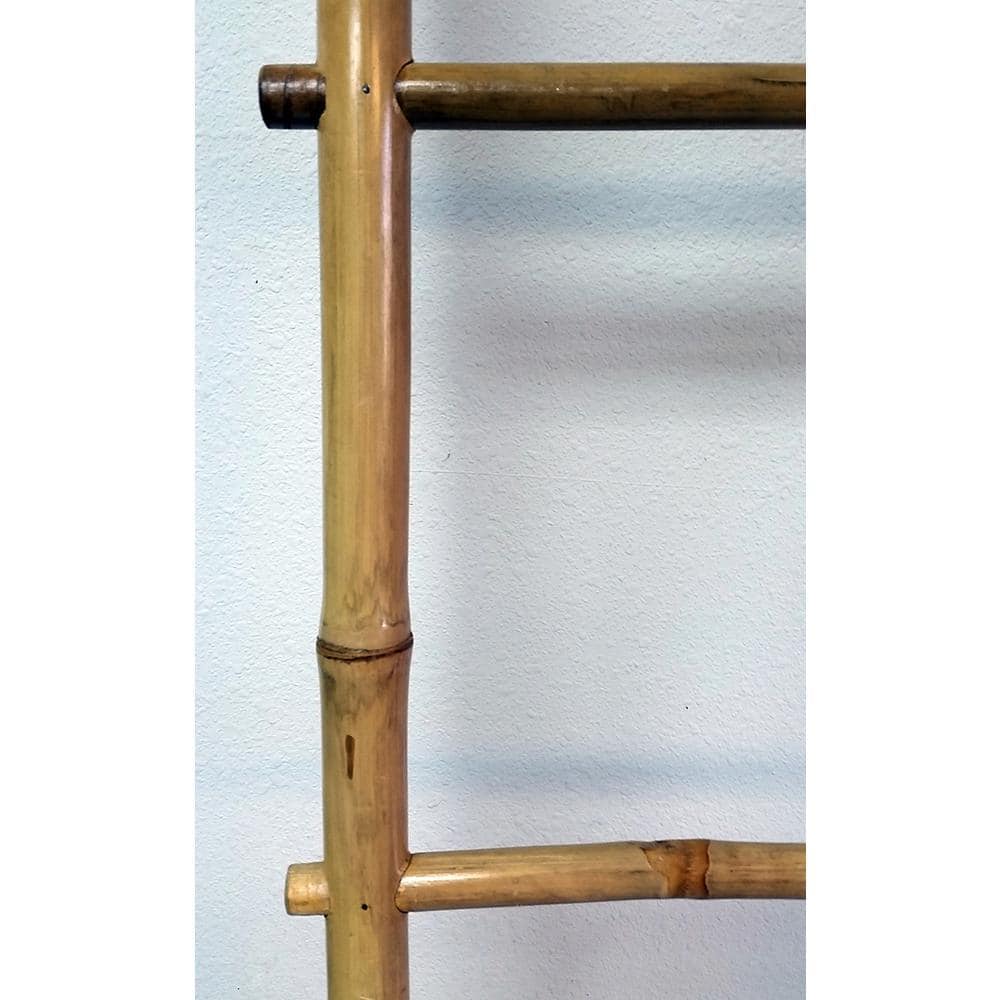 MGP 5 ft. H 5-Bar Ladder Rack Hand-crafted from Solid Bamboo (3)