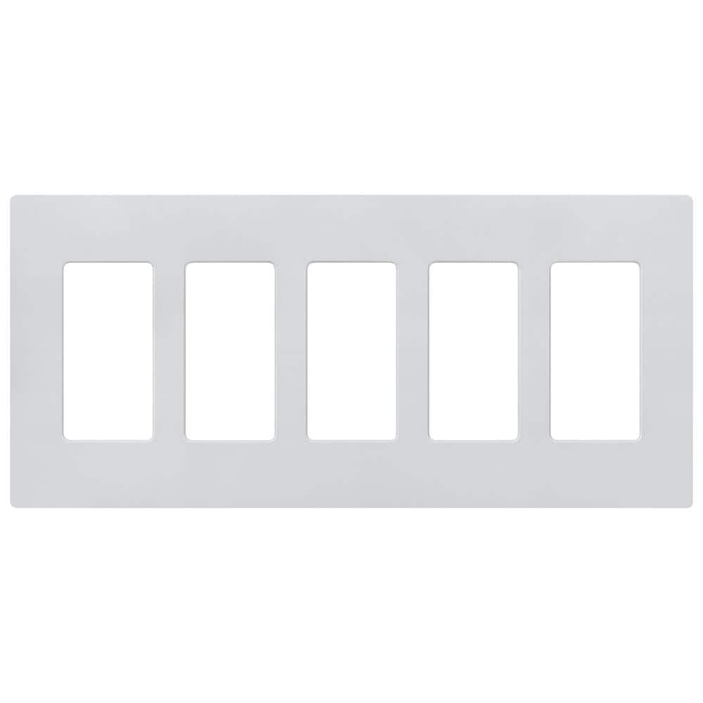 Lutron Claro 5 Gang Wall Plate for Decorator/Rocker Switches, Satin, Mist (SC-5-MI) (1-Pack)
