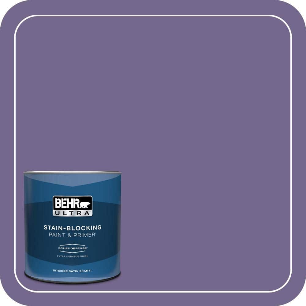 BEHR ULTRA 1 qt. #MQ5-41 Violet Vixen Extra Durable Satin Enamel Interior Paint & Primer