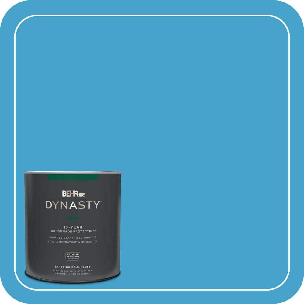 BEHR DYNASTY 1 qt. #540B-6 Sea Ridge Semi-Gloss Enamel Exterior Stain-Blocking Paint & Primer