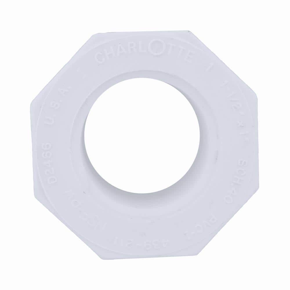Charlotte Pipe 1 1/2 x 1 Sch 40-Red Bushing PVC Mptxfpt (4)