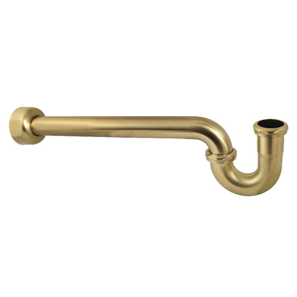 Kingston Brass Trimscape 1-1/2 Inch 18-Gauge Decor P-Trap in Brushed Brass (1)