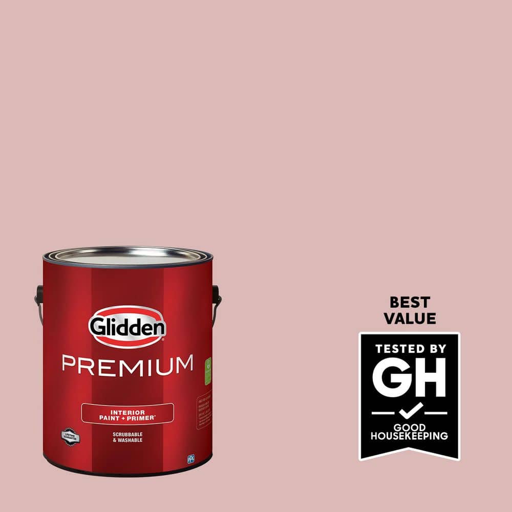 Glidden Premium 1 gal. PPG1055-3 Rose Hip Flat Interior Latex Paint (1)