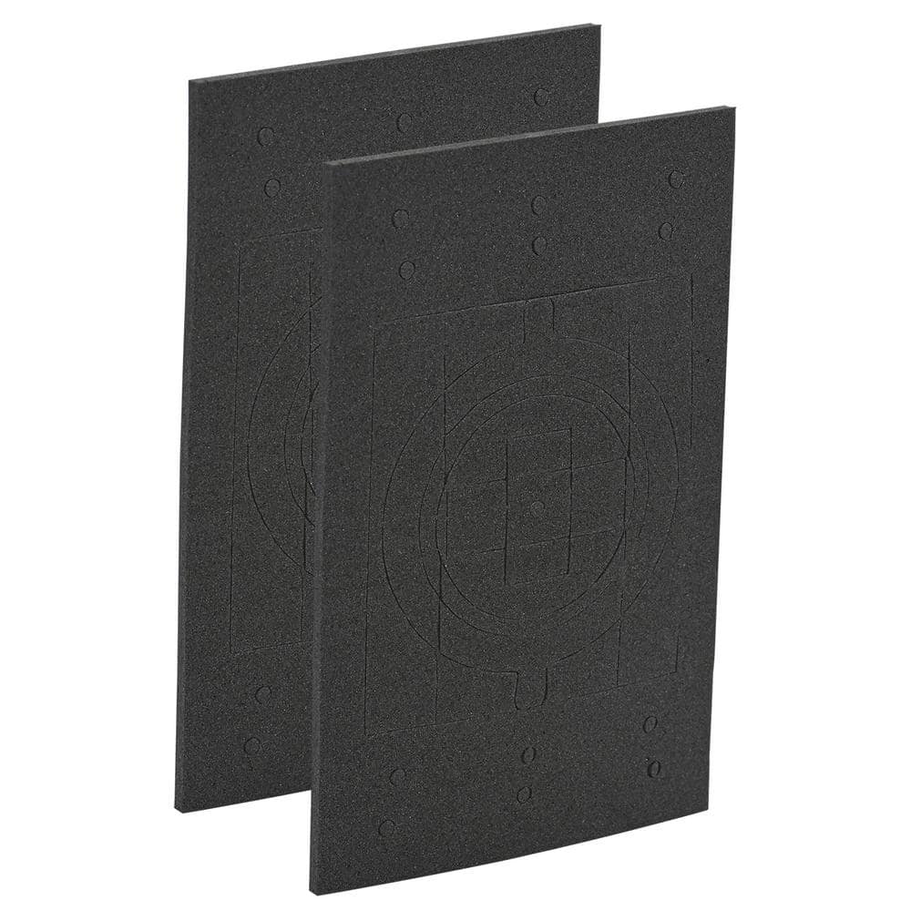 Commercial Electric 1-Gang Weatherproof Rectangular Gasket, Black, (2-Pack) (1)