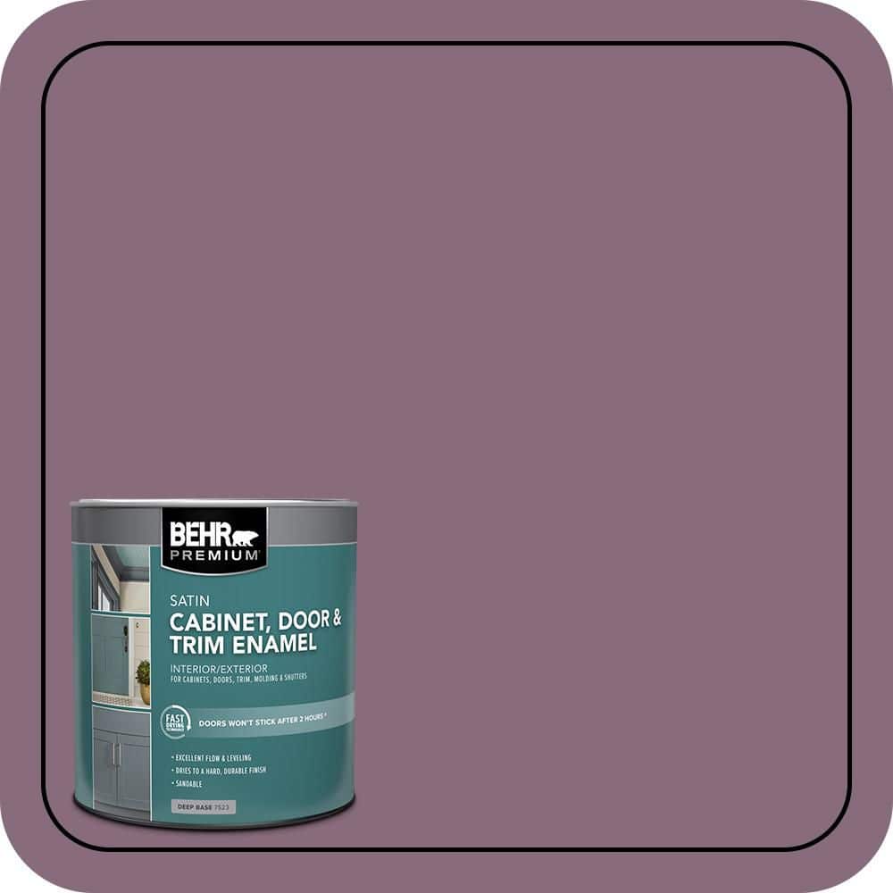 BEHR PREMIUM 1 qt. #S110-6 Plum Royale Satin Enamel Interior/Exterior Cabinet, Door & Trim Paint (1)