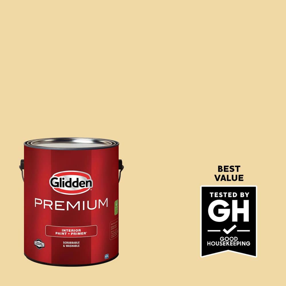 Glidden Premium 1 gal. Upbeat PPG1106-2 Satin Interior Latex Paint