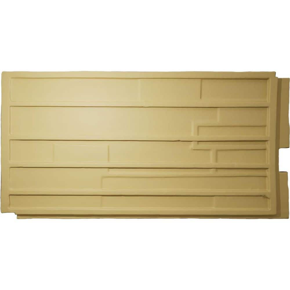 Ekena Millwork EverStone Canyon Ridge Faux Stone Panel, 45 3/4"W x 24 1/2"H x 1 1/4"D, Adobe Color (2)