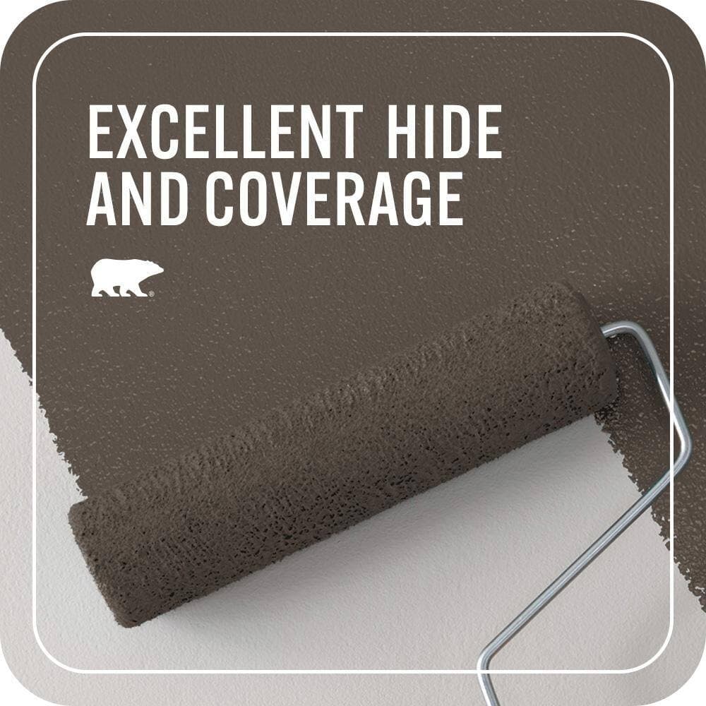 BEHR PREMIUM PLUS #ECC-12-3 Shadow Wood Flat Interior/Exterior Paint & Primer Color Sample (4)