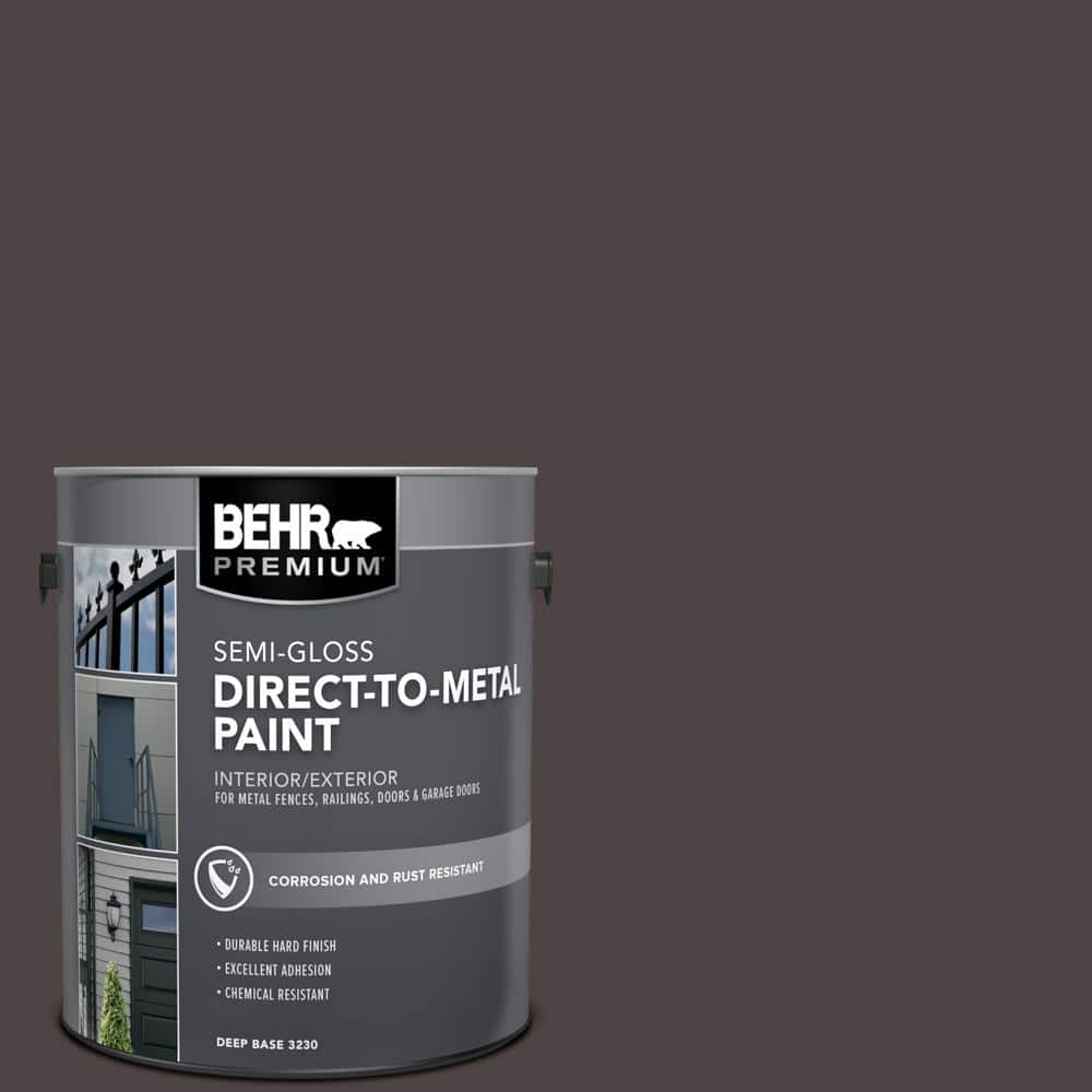 BEHR PREMIUM 1 gal. #N110-7 Black Garnet Semi-Gloss Direct to Metal Interior/Exterior Paint (1)