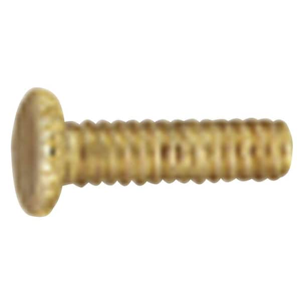 Commercial Electric 1/2 in. Polished-Brass Fitter Screws (Pack of 12)