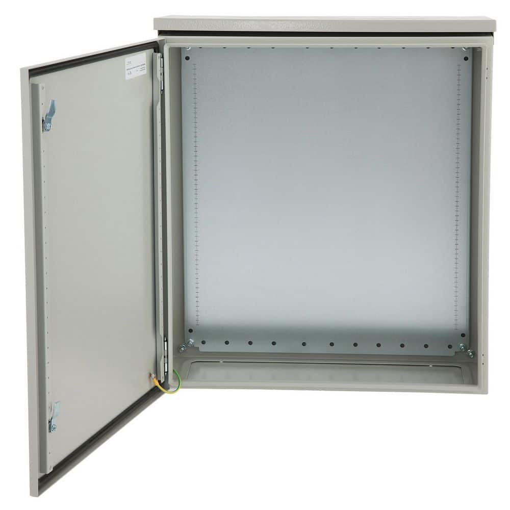 SVOPES 24 x 24 x 12 in. NEMA 4 Electrical Enclosure Box, IP65 Waterproof and Dustproof Cold-Rolled Carbon Steel, Outdoor/Indoor (1)