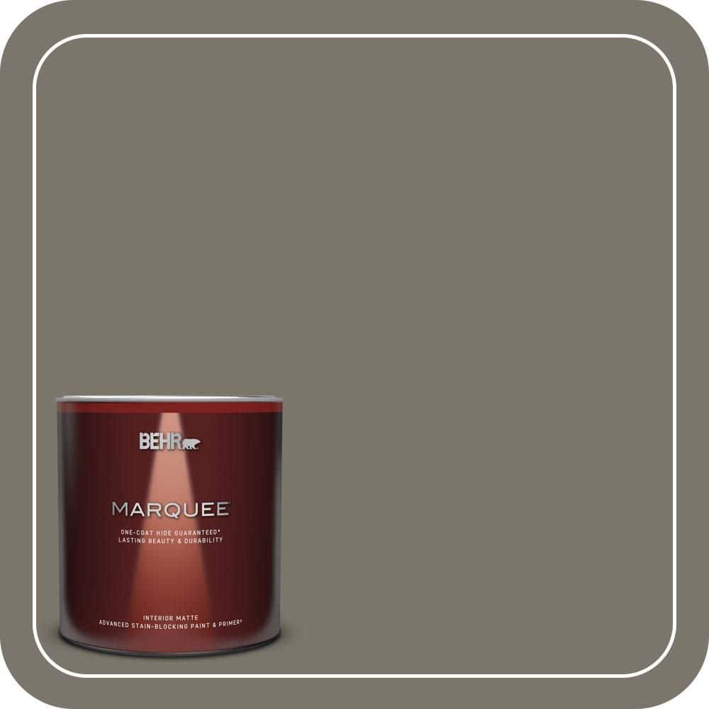 BEHR MARQUEE 1 qt. #PPU24-06 Slippery Shale Matte Interior Paint & Primer