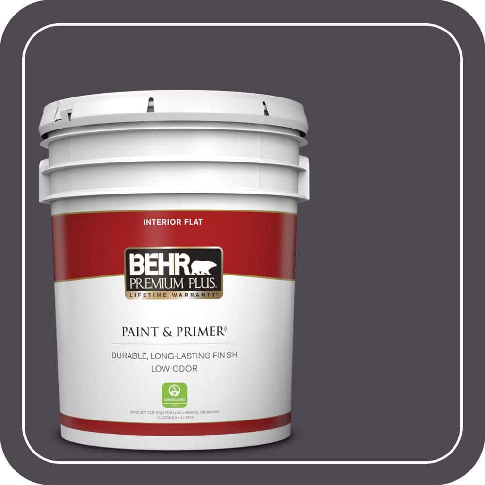BEHR PREMIUM PLUS 5 gal. #MQ5-01 Extravagance Flat Low Odor Interior Paint & Primer