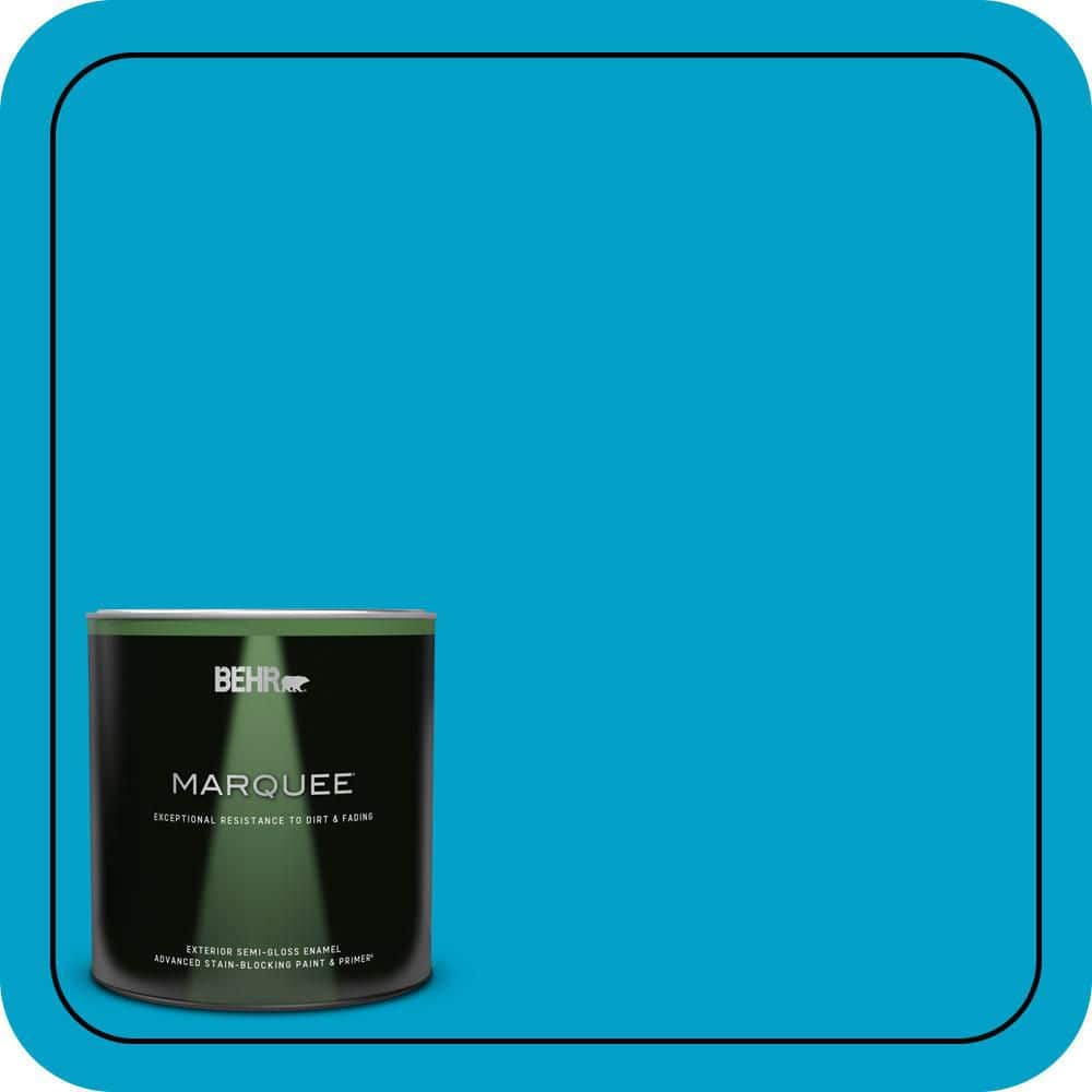BEHR MARQUEE 1 qt. #P490-5 Yucatan Semi-Gloss Enamel Exterior Paint & Primer