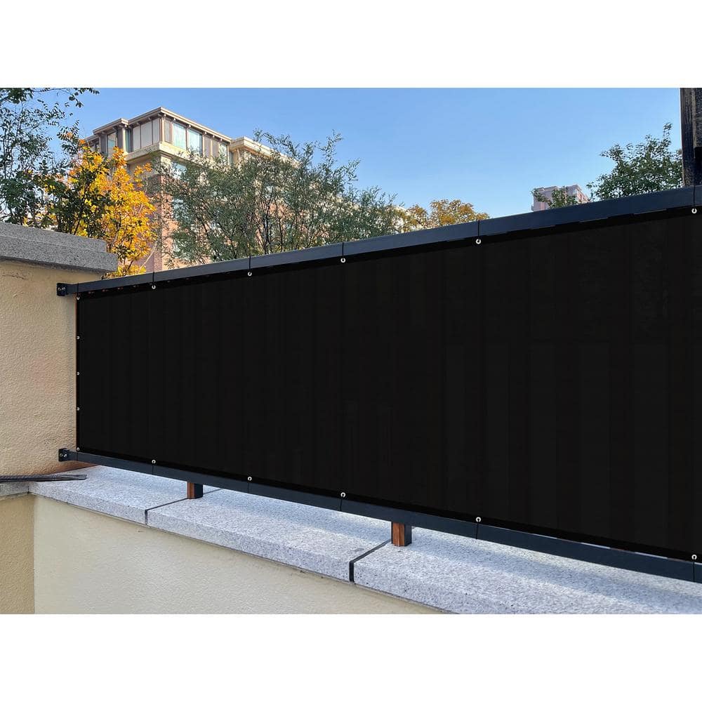 Shatex 4 x 50 ft. Privacy Fence Screen Heavy-Duty 90% Blockage Shade Cover Fencing Net for Wall Garden Gazebo Backyard Black (2)