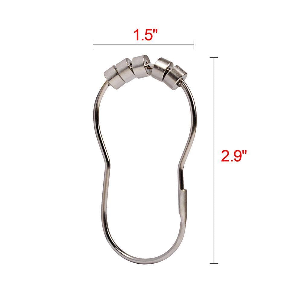Utopia Alley Roller Shower Hook in Brushed Nickel (2)