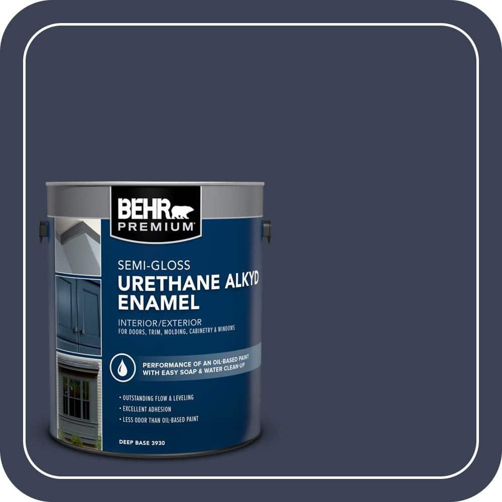 BEHR PREMIUM 1 gal. Home Decorators Collection #HDC-CL-26A Indigo Ink Urethane Alkyd Semi-Gloss Enamel Interior/Exterior Paint