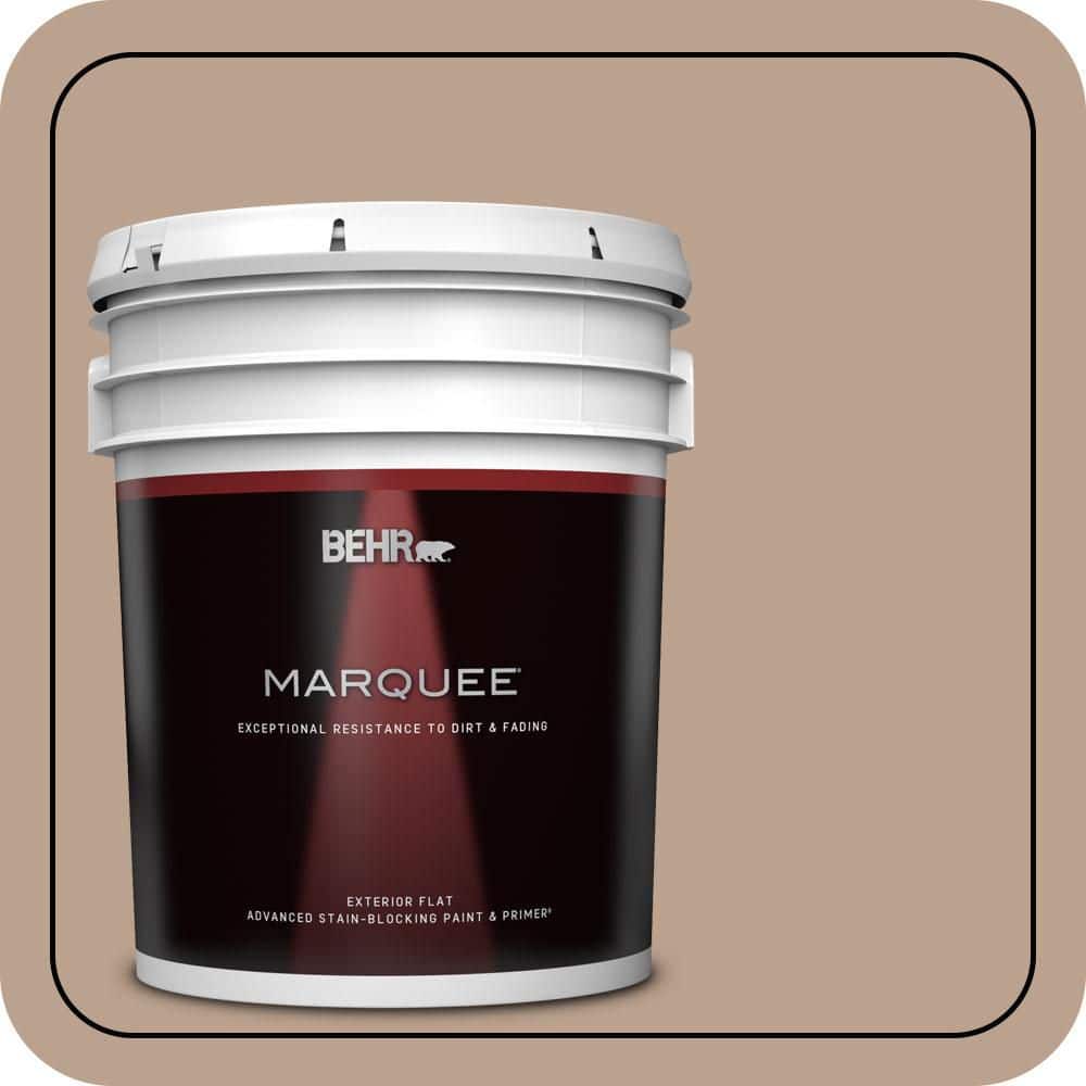 BEHR MARQUEE 5 gal. #T15-17 Mocha Foam Flat Exterior Paint & Primer