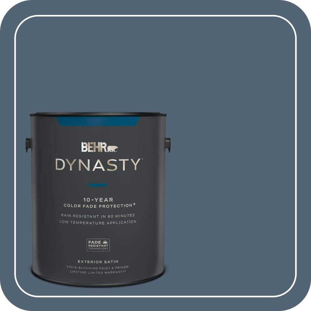 BEHR DYNASTY 1 gal. #T17-17 Midnight Show Satin Enamel Exterior Stain-Blocking Paint & Primer
