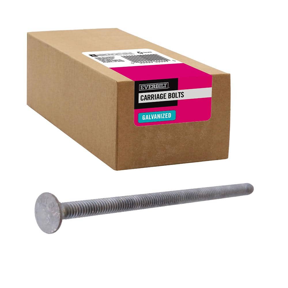Everbilt 1/4 in.-20 x 3-1/2 in. Galvanized Carriage Bolt (15-Pack) (1)