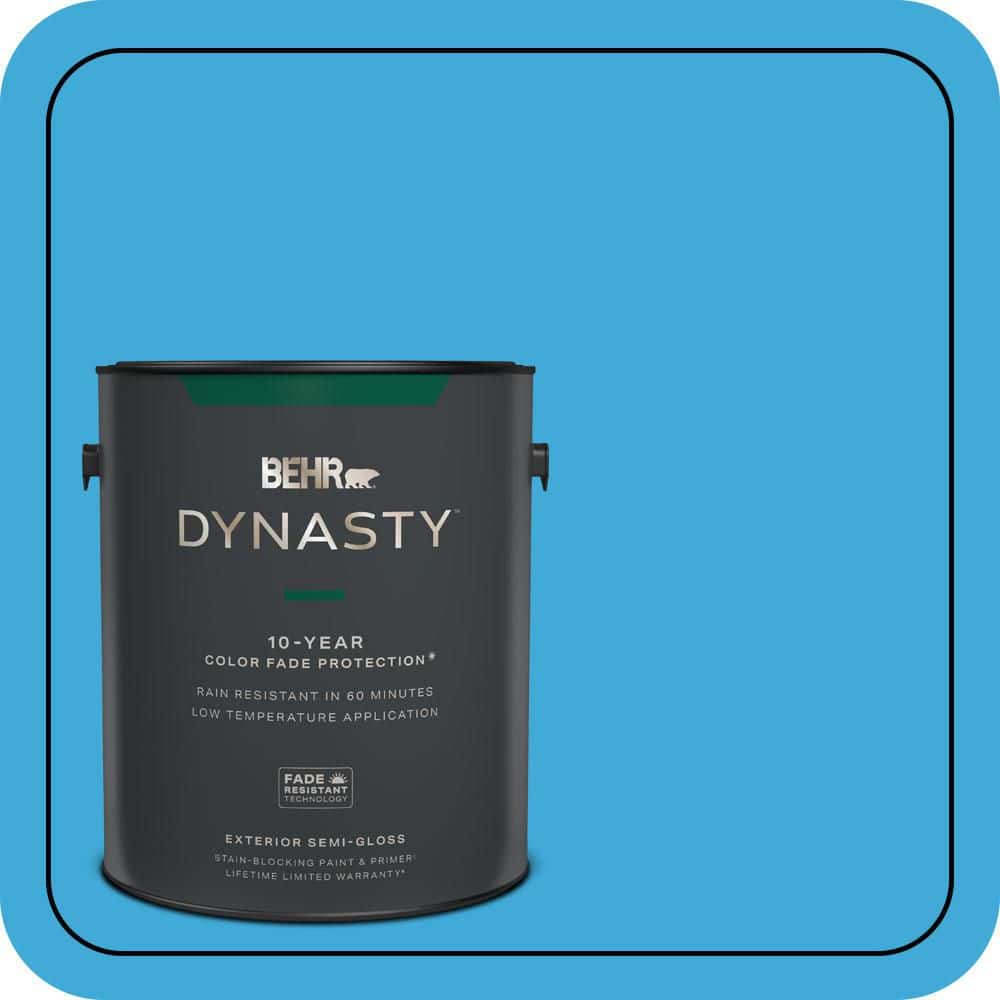 BEHR DYNASTY 1 gal. #550B-5 Windjammer Semi-Gloss Enamel Exterior Stain-Blocking Paint & Primer