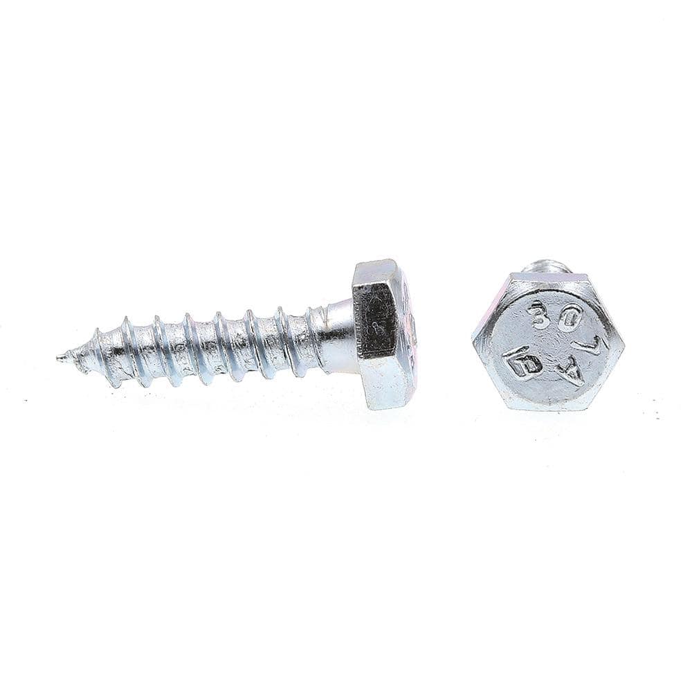 Prime-Line 1/4 in. x 1 in. A307 Grade A Zinc Plated Steel Hex Lag Screws (100-Pack) (2)