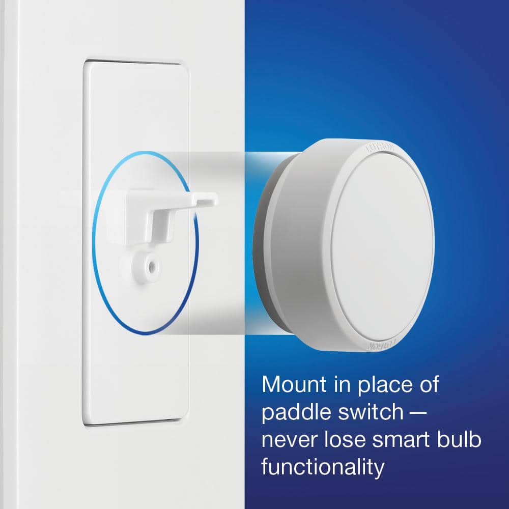 Lutron Aurora Wallplate Bracket for Paddle/Decorator Switches, for use with Aurora Smart Bulb Dimmer, White (L-AWALL1-WH) (2)