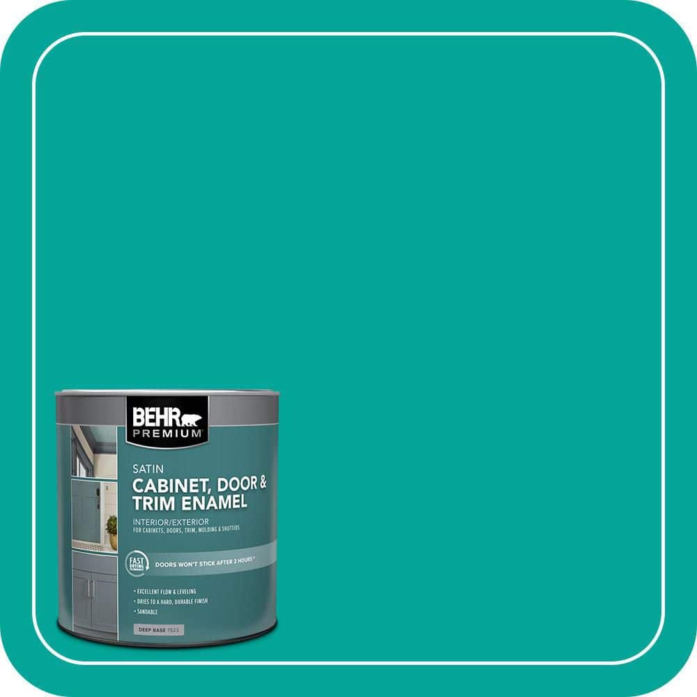 BEHR PREMIUM 1 qt. #HDC-MD-22 Tropical Sea Satin Enamel Interior/Exterior Cabinet, Door & Trim Paint