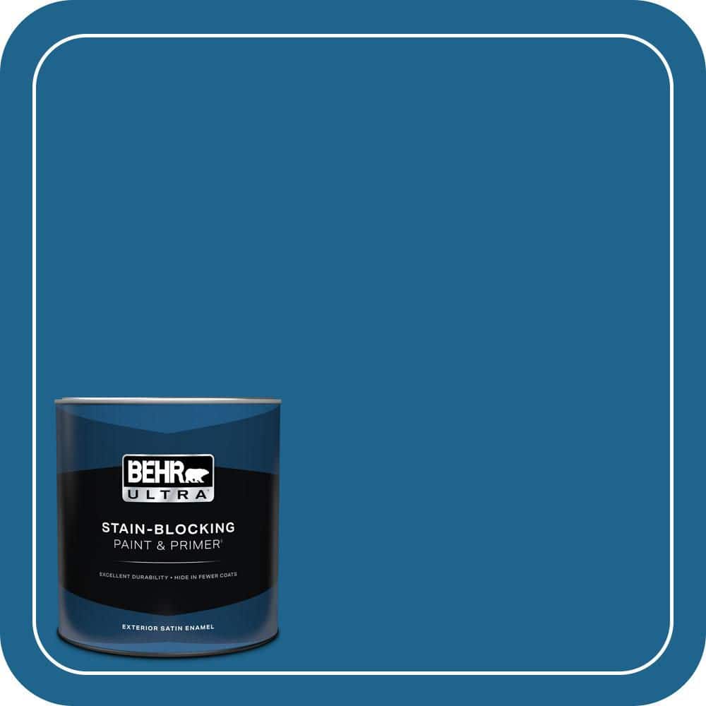 BEHR ULTRA 1 qt. #MQ5-57 Traditional Blue Satin Enamel Exterior Paint & Primer