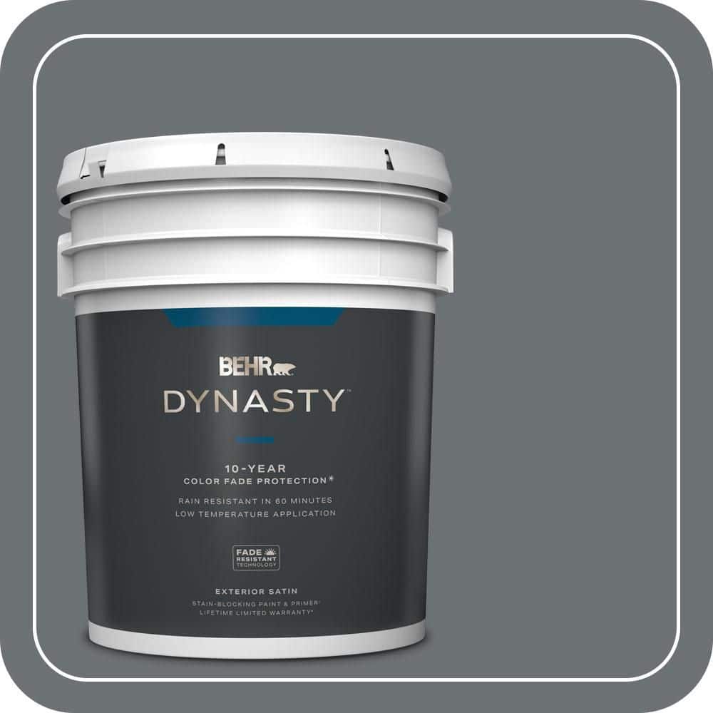 BEHR DYNASTY 5 gal. #PPU18-03 Antique Tin Satin Enamel Exterior Stain-Blocking Paint & Primer