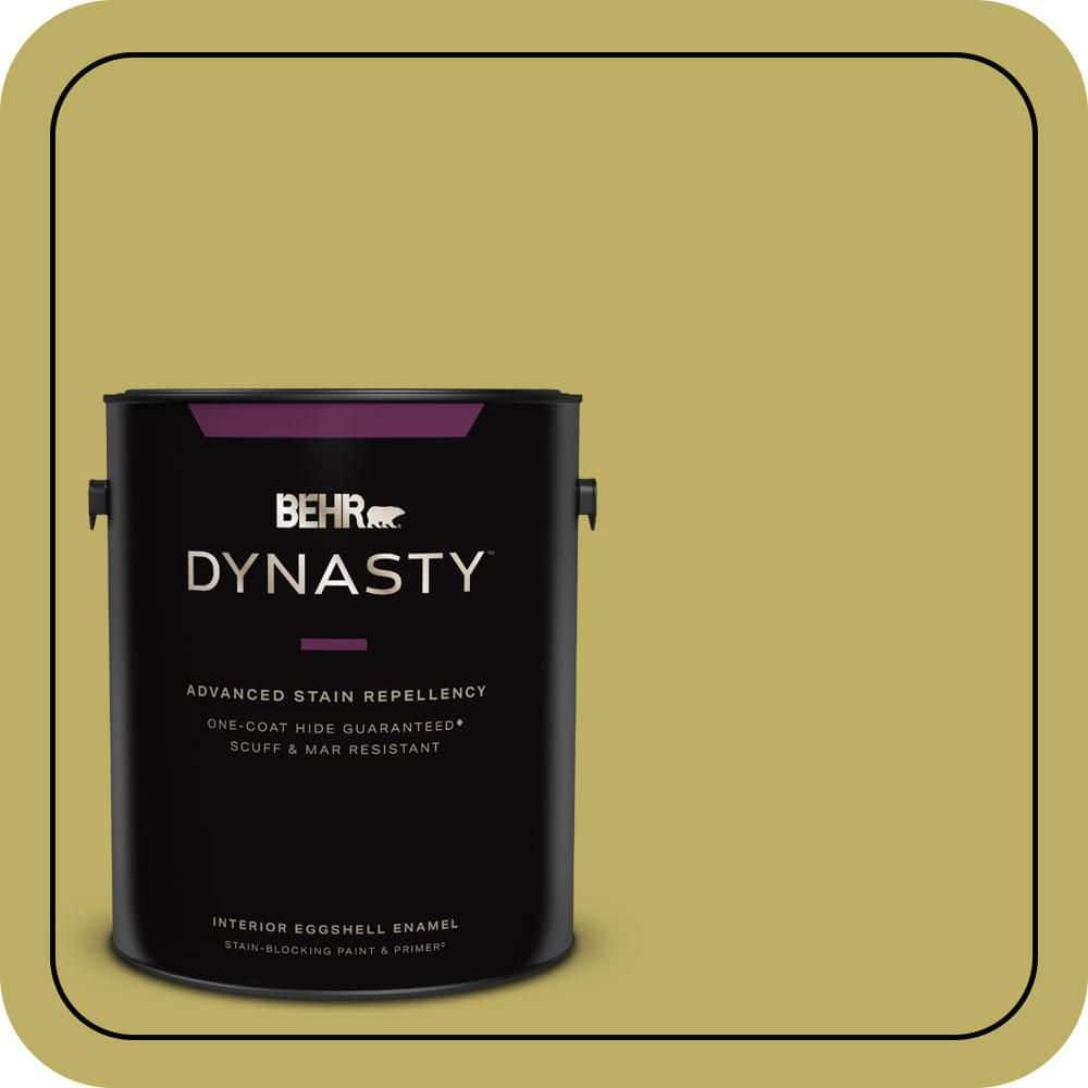 BEHR DYNASTY 1 gal. #MQ4-42 Pistachio One-Coat Hide Eggshell Enamel Interior Stain-Blocking Paint & Primer