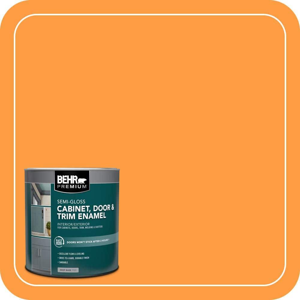 BEHR PREMIUM 1 qt. #P240-6 Exotic Blossom Semi-Gloss Enamel Interior/Exterior Cabinet, Door & Trim Paint