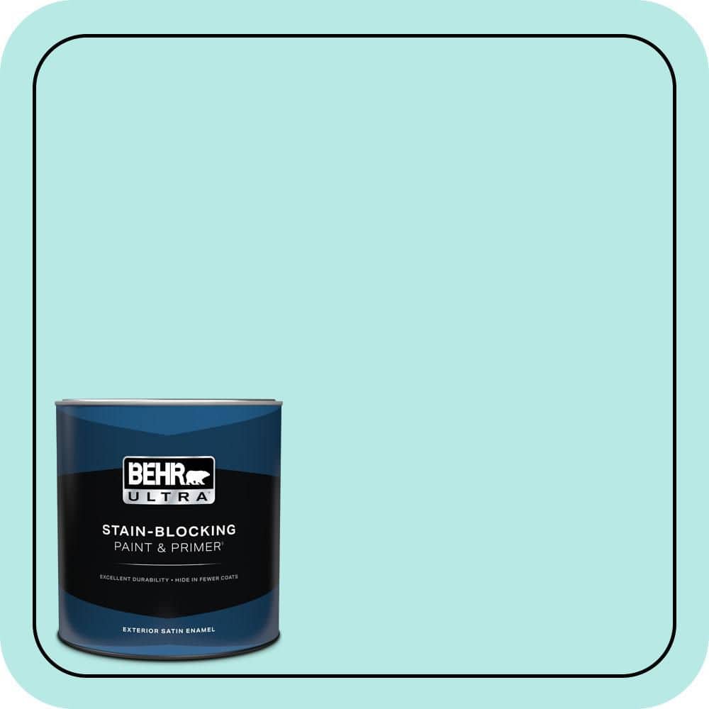 BEHR ULTRA 1 qt. #P450-2 Tahitian Breeze Satin Enamel Exterior Paint & Primer