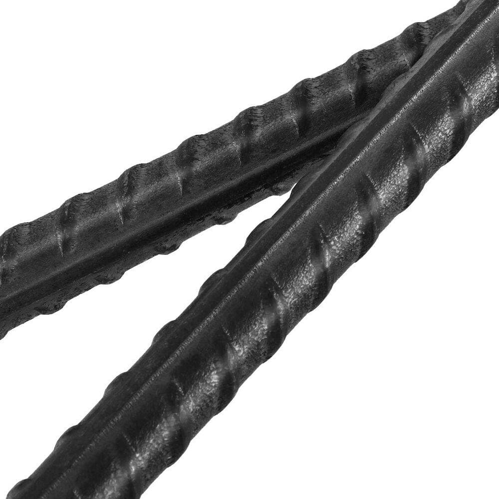 NVNOO 3/8 in. x 12 in. Black Metal Ground Rebar Stakes for Concrete Forming, Camping Tent, Plant Stakes (20-Pack) (2)