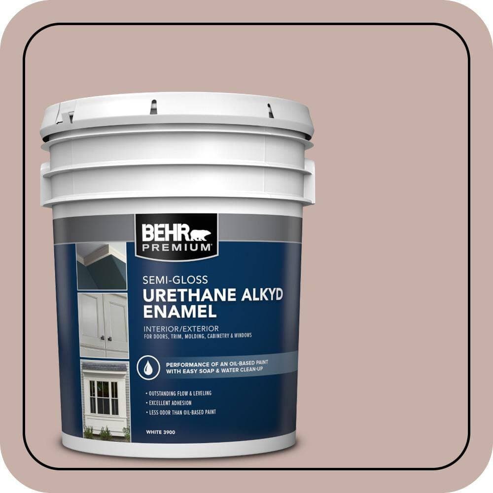 BEHR PREMIUM 5 gal. #N160-3 Vintage Charm Urethane Alkyd Semi-Gloss Enamel Interior/Exterior Paint