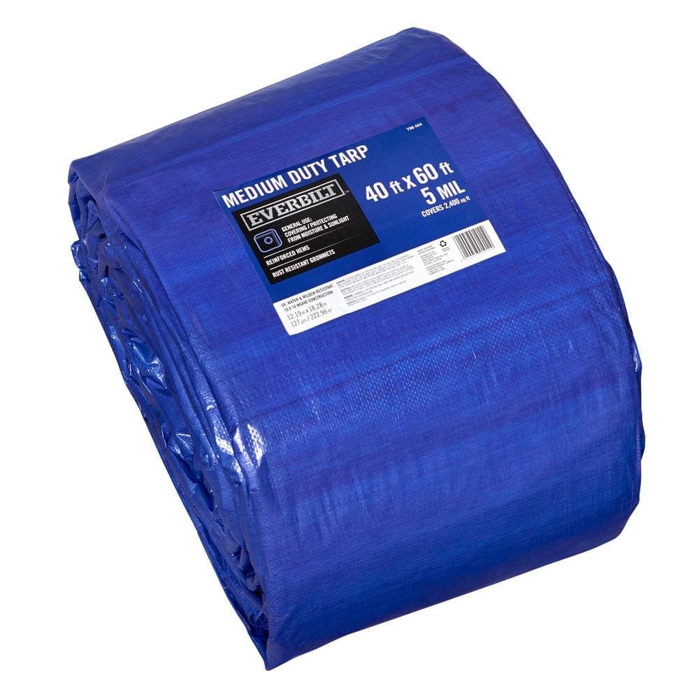 Everbilt 40 ft. x 60 ft. Blue Medium Duty Tarp