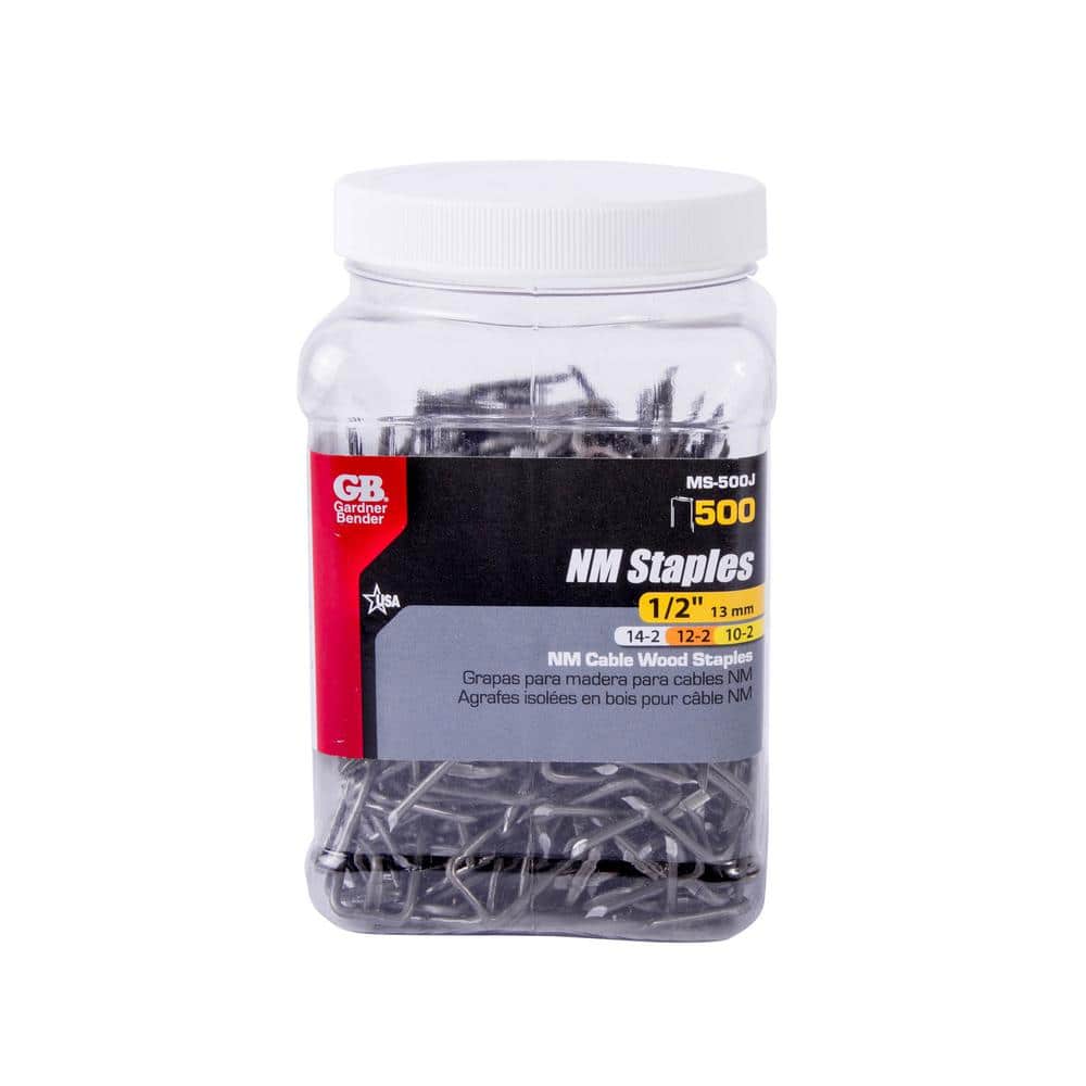 Gardner Bender 1/2 in. Steel Staples for 14/2, 12/2 and 10/2 Non-Metallic Cable (500-Pack) (2)
