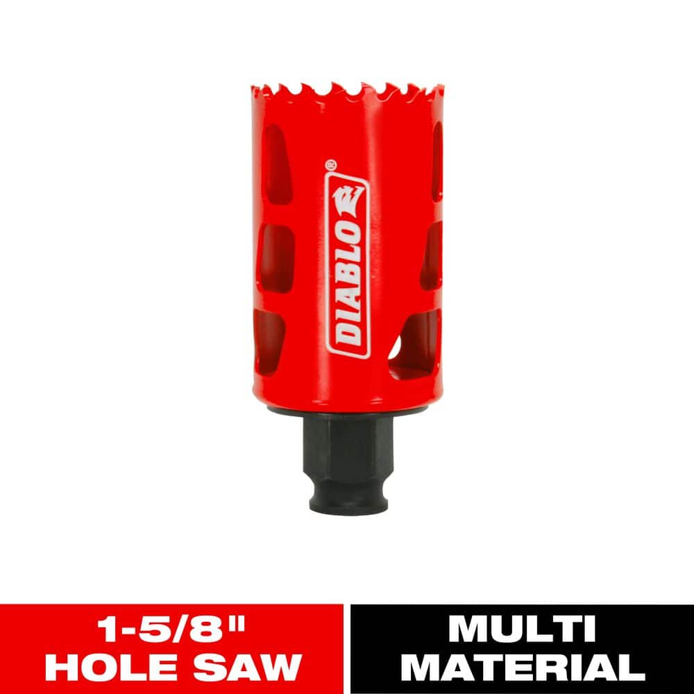 DIABLO 1-5/8 in. Bi-Metal Hole Saw with 2-3/8 in. Cutting Depth