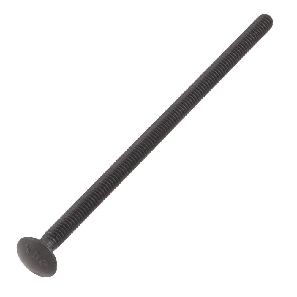 DECKMATE 1/4 in.-20 x 5-1/2 in. Black Deck Exterior Carriage Bolt (15-Pack) (3)