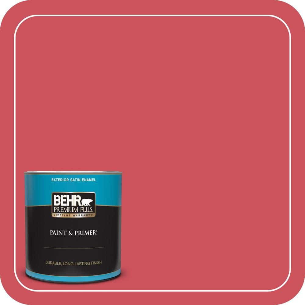 BEHR PREMIUM PLUS 1 qt. #T15-14 Super Hero Satin Enamel Exterior Paint & Primer
