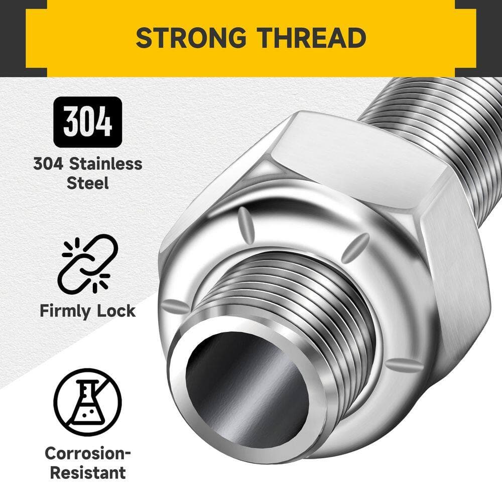 MYWISH #8-32 Uncoated Stainless Steel Nylon Insert Hex Lock Nut (140-Pack) (3)