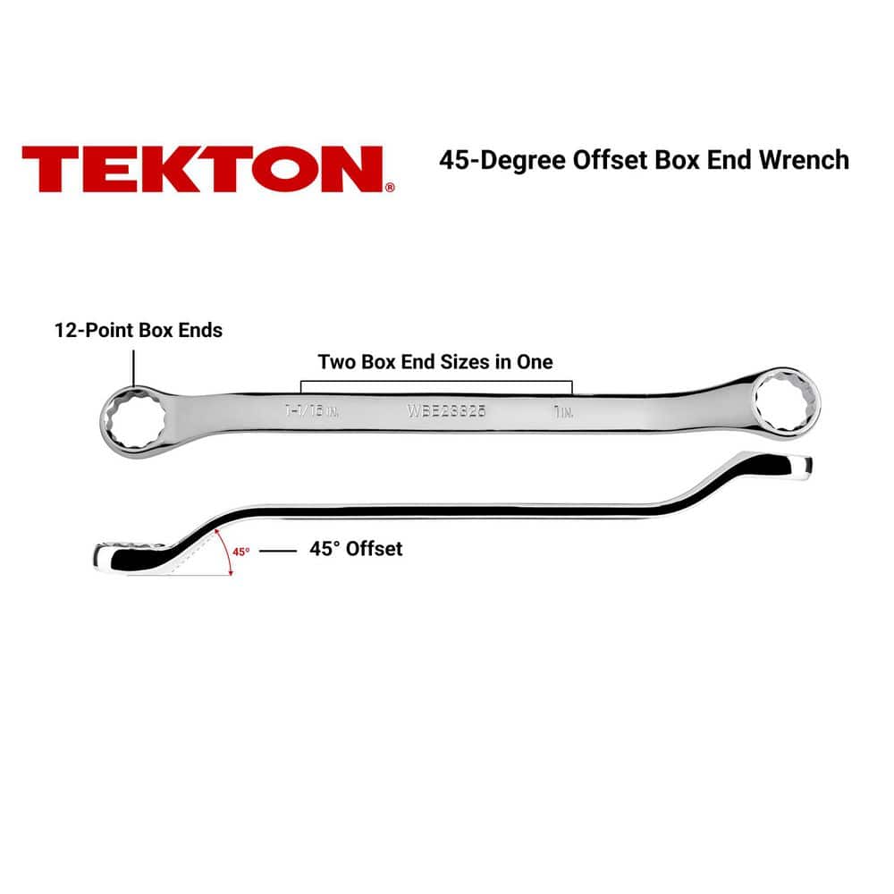 TEKTON 3/8 x 7/16 in. 45-Degree Offset Box End Wrench (2)