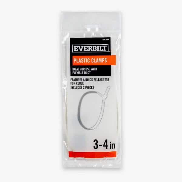 Everbilt 3 in. to 4 in. Adjustable Plastic Cable Tie Clamps (2-Pack) (4)