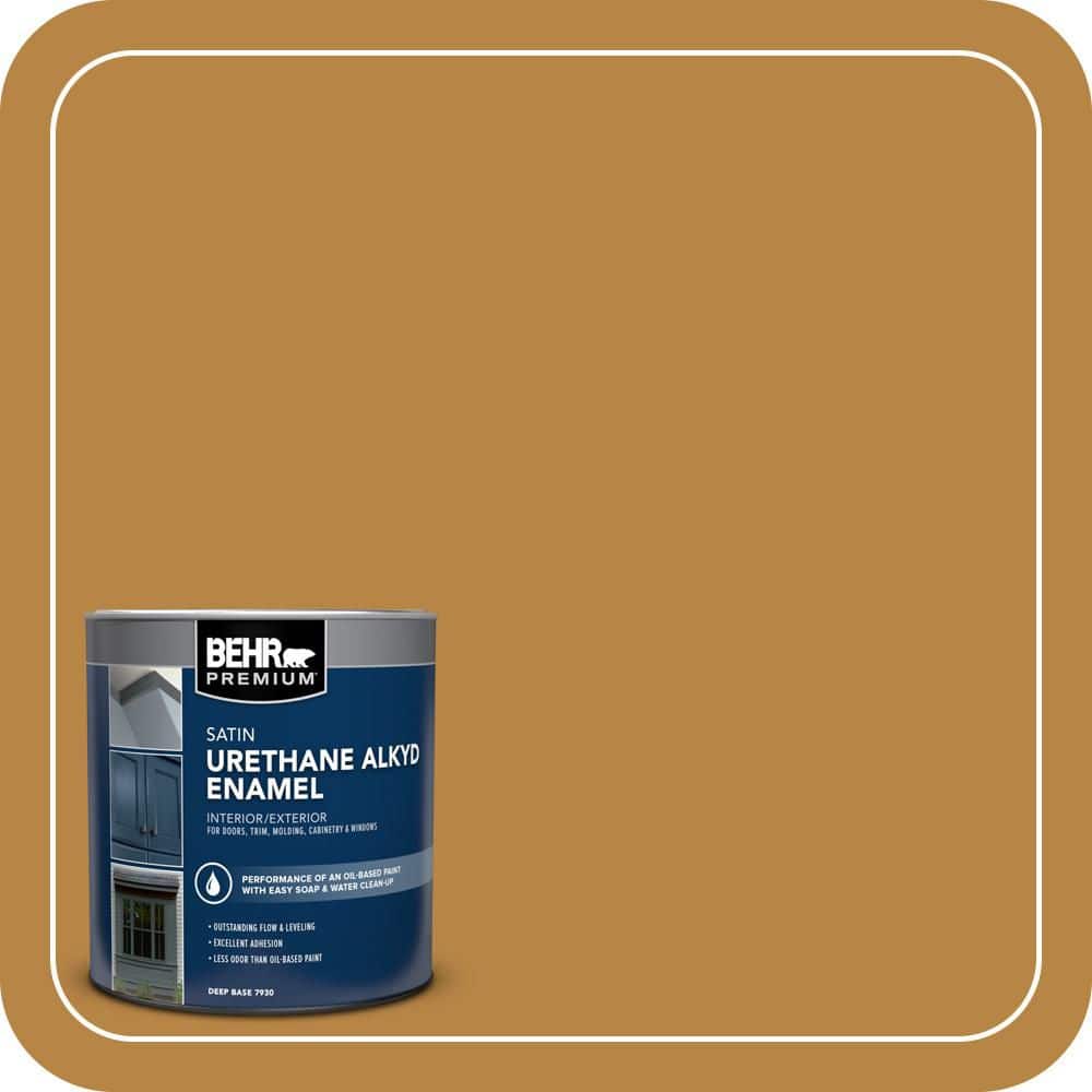 BEHR PREMIUM 1 qt. #M270-7 Wild Ginger Satin Enamel Urethane Alkyd Interior/Exterior Paint (1)