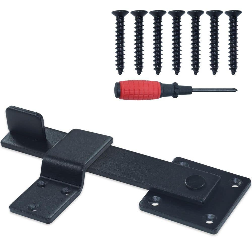 Unbranded Heavy Duty Flip Latch Lock Set with Powder-Coated Steel for Wood Fence Sliding Door Farm Garden Yard Barn