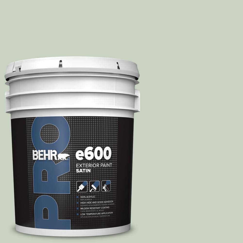 BEHR PRO 5 gal. #PPU11-12 Mild Mint Satin Exterior Paint