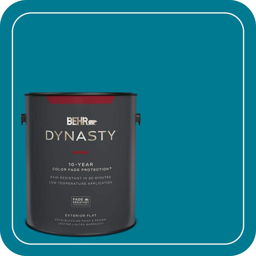 BEHR DYNASTY 1 gal. #520B-7 Havasu Flat Exterior Stain-Blocking Paint & Primer